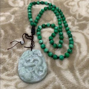 Jade pendant and chain